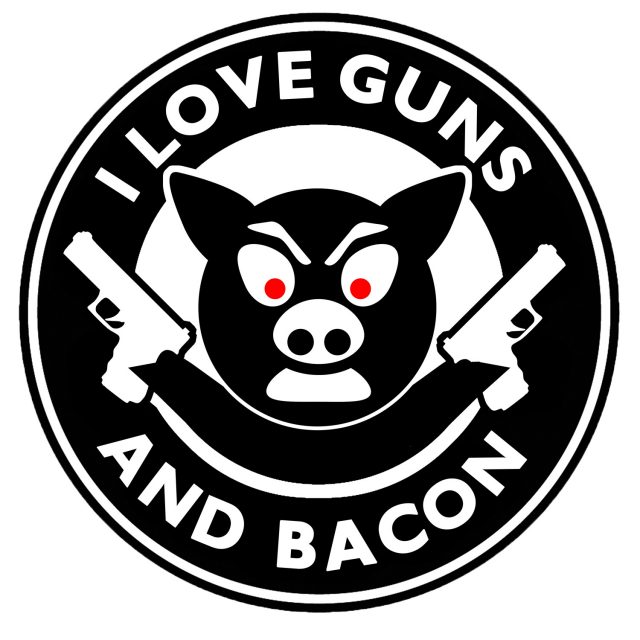 I Love Guns and Bacon Sticker